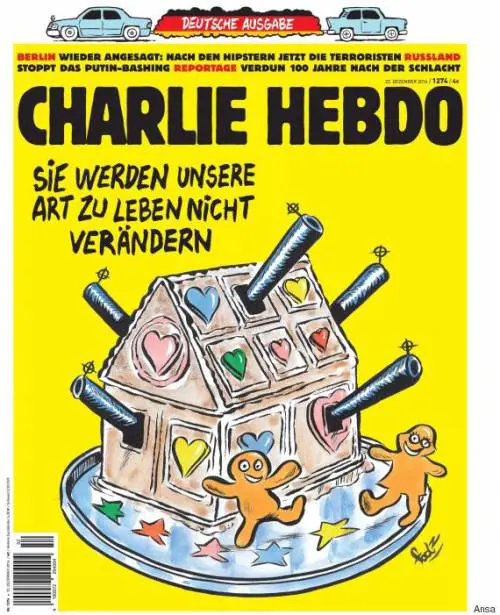 L'ultimo copertina di Charlie Hebdo. "Non cambieranno il nostro stile di vita"