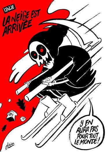 Charlie Hedbo: ancora satira contro le vittime del sisma 