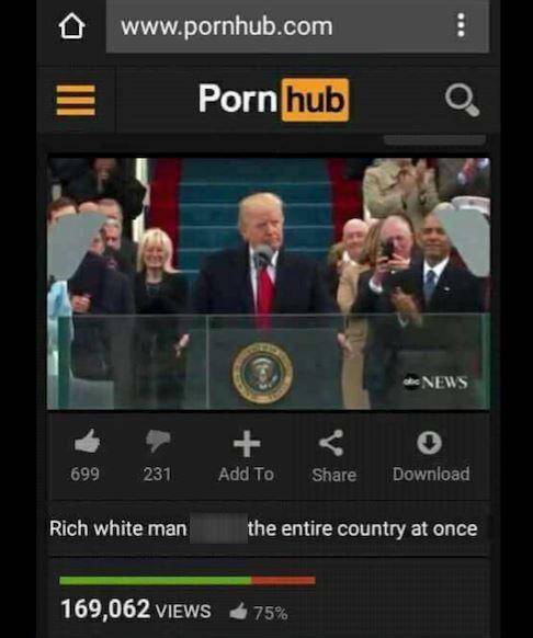 Se il discorso di Trump diventa un video porno