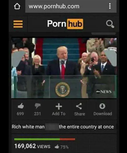 Se il discorso di Trump diventa un video porno