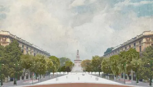 Un boulevard bianco per arrivare al Castello