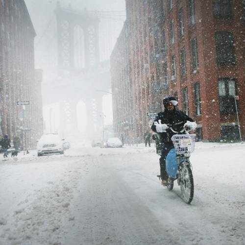 New York sotto la neve