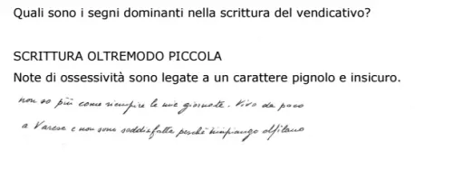 I segnali della vendetta nella grafia