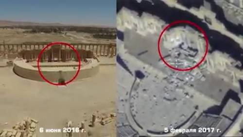 Isis distrugge il teatro romano: drone mostra i danni a Palmira