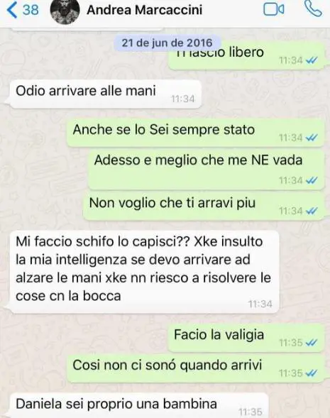 Isola dei Famosi, Marcaccini si difende e la ex pubblica i messaggi