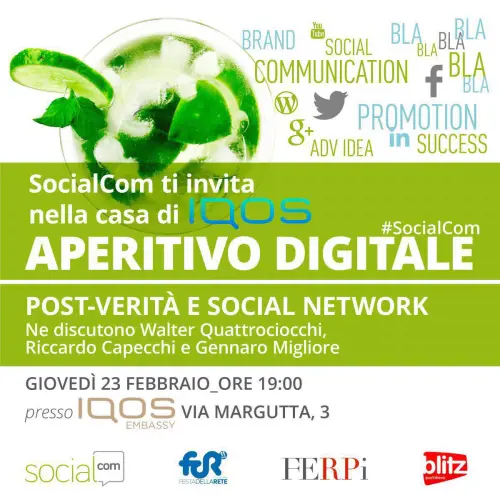 Un aperitivo digitale tra post verità e web