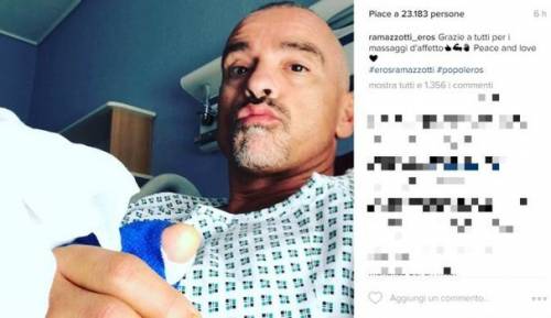 Eros Ramazzotti dall'ospedale: ​"Marica e Aurora mi mancate"