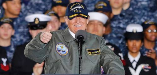 Trump annuncia la dodicesima portaerei e una flotta di 355 navi