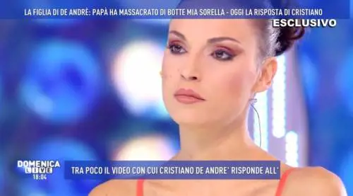 Domenica Live, Francesca De André: "Ho conosciuto una ragazza che è rimasta traumatizzata da mio padre"