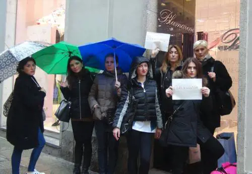 Lo sciopero arriva anche in via della Spiga