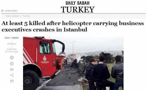 Istanbul, precipita elicottero: trasportava top manager russi