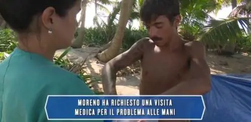Isola dei Famosi, Moreno s'infortuna. Immediato l'intervento dei medici