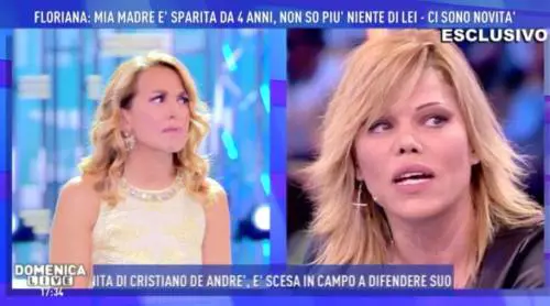 Domenica Live, Floriana Secondi non vede la madre da quattro anni