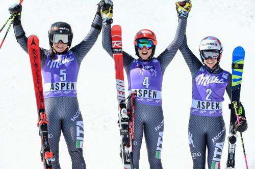 Sci, slalom gigante femminile: Brignone-Goggia-Bassino conquistano Aspen