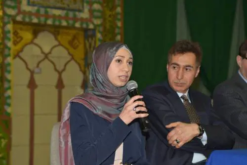 Mahmoud Asfa insieme alla figlia Nibras