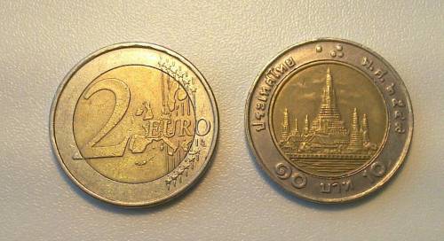 Monete thailandesi come i 2 euro: attenzione alla truffa