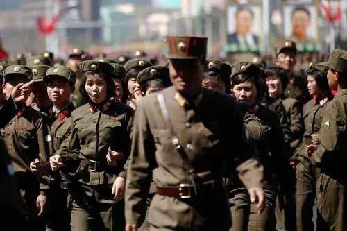 Cerimonia d'apertura d'un complesso residenziale a Pyongyang