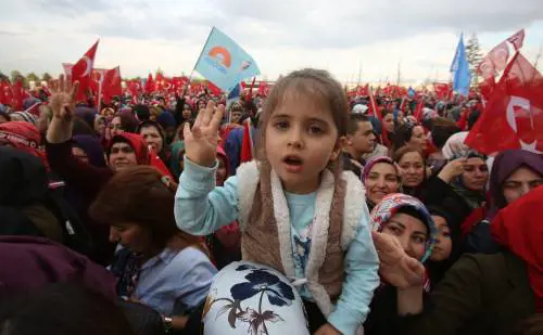 Erdogan parla ai sostenitori ad Ankara