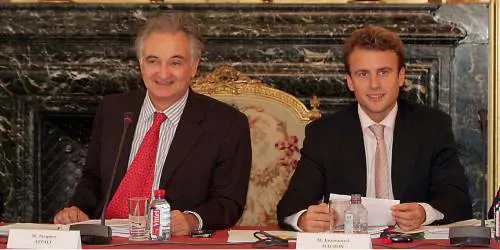 Jacques Attali assieme a Macron