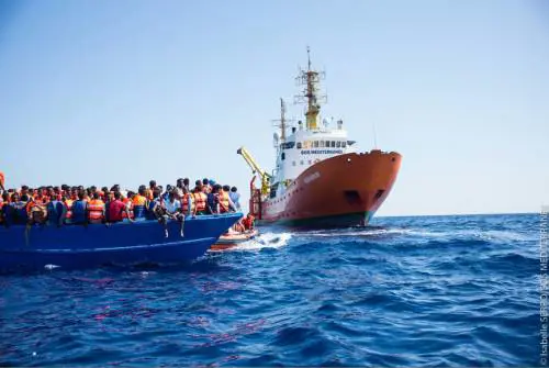 Foto dell'area stampa di Sos Mediterranèe