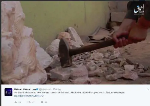Siria, nuova barbarie dell'Isis: statue romane distrutte a Dura Europos