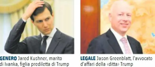 Kushner e Greenblatt, registi del viaggio di Trump in Israele