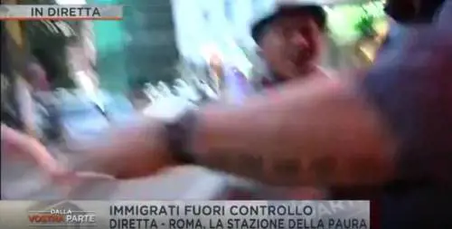 Aggredito giornalista Mediaset alla stazione di Tiburtina