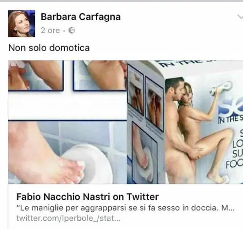 Barbara Carfagna e il post sul "sesso in doccia"
