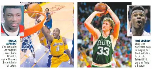 Nba: va a canestro la nostalgia. Ai Lakers Bryant, ai Celtics Bird
