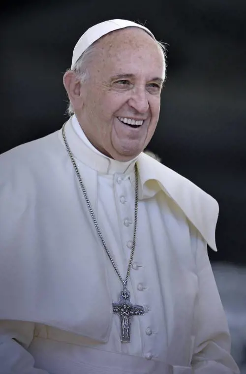 In ginocchio dal Papa per chiedere 'vuoi sposarmi?'