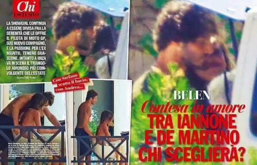 Belen sempre più serena con De Martino: "Un bacio sulla guancia e una carezza sul collo"