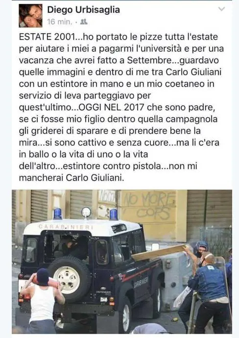 Post su Carlo Giuliani, il Pd espelle il consigliere 