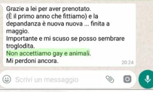 Calabria, niente vacanza per una coppia omosex: "Qui no gay né animali"