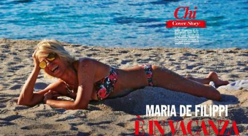 Maria De Filippi "inedita" in bikini