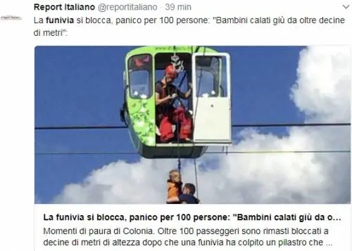 Colonia, si blocca la funivia: "Bimbi calati da decine di metri"