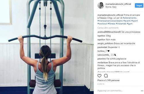 Boschi tra "palazzo" e vita privata: la foto in palestra