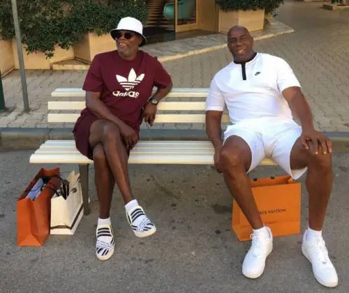 Samuel L. Jackson e "Magic" Johnson a Forte dei Marmi