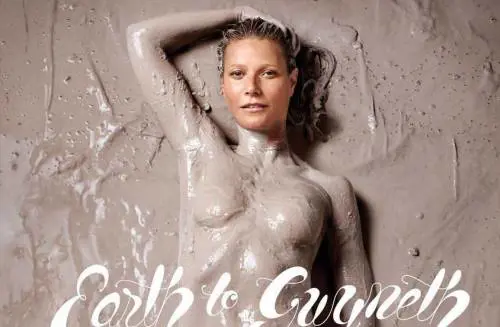 Gwyneth Paltrow,  topless nel fango sulla copertina di Goop