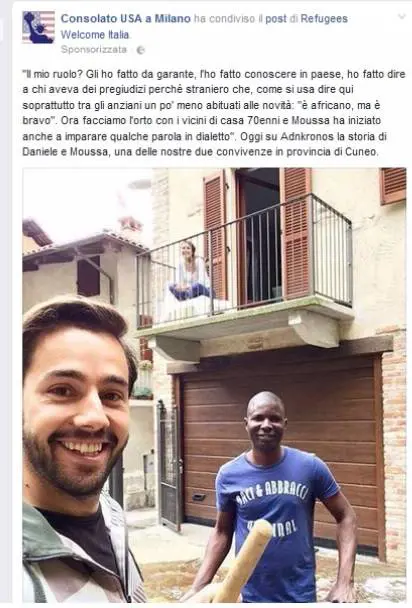 Milano, il Consolato Usa promuove onlus profughi