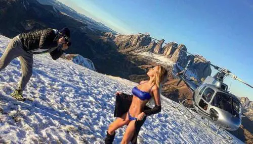 La montagna è una cosa seria, no a spot, bikini e champagne