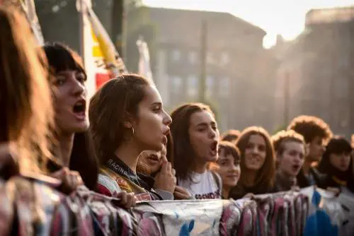 Corteo di studenti in protesta 