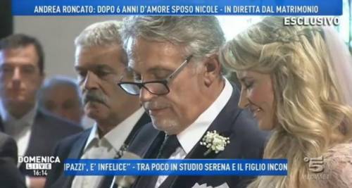 Andrea Roncato si sposa in diretta tv