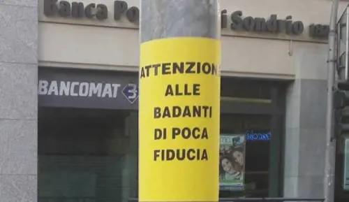 Sondrio tappezzata di cartelli  contro le badanti "infedeli"
