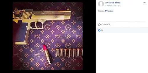 I post su Facebook di Alessio Il Sinto