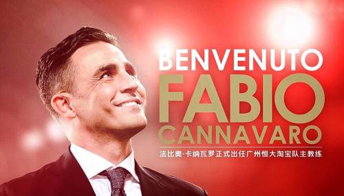 Cannavaro torna ad allenare i cinesi del Guangzhou Evergrande