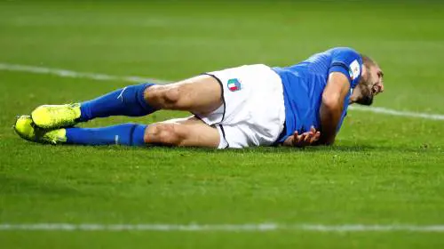 Svezia-Italia, Chiellini e quella "sceneggiata" in campo