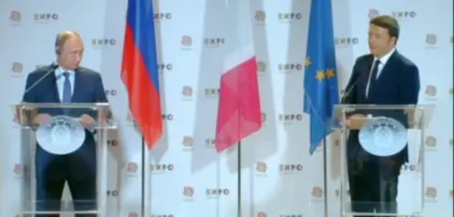 Quando Renzi disse a Putin: "Vinciamo i mondiali in Russia"