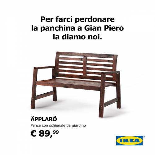 Ikea ironizza sull'Italia: "Ventura, la panchina te la diamo noi"