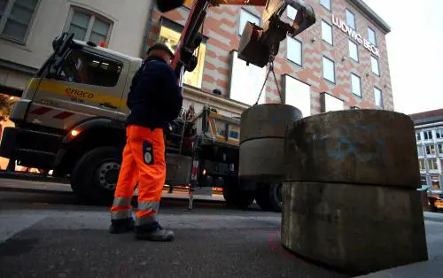 Barriere di cemento contro gli attentati a Monaco