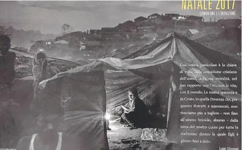 Comunione e Liberazione mette i migranti nel presepe al posto di Gesù